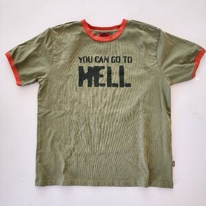 Marc Jacobs Heaven ‘Go To Hell' Ringer Tee